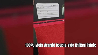 Nama Produk: 100% Kain Rajutan Dua Sisi Meta‑Aramid Berat: 400gsm Lebar: 180cm