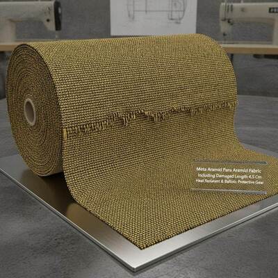 Kain Meta Aramid Para Aramid Termasuk Panjang yang Rusak 4,5 Cm Cocok untuk Peralatan Perlindungan Balistik dan Tahan Panas