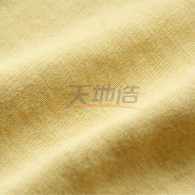 Para Aramid Rajutan Kain Interlock Raw Yellow Untuk Perisai Perlindungan