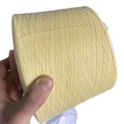 66TEX Para Aramid Fiber Benang Raw Yellow Ne18/2 Untuk Sarung Tangan Tahan Potong
