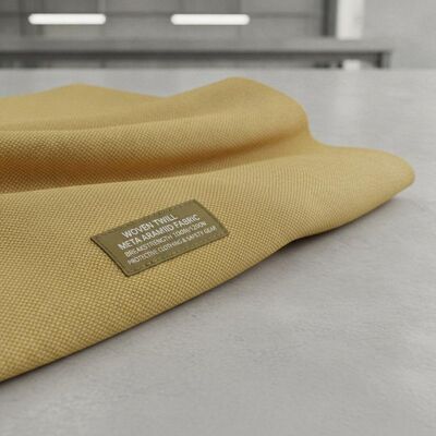 Woven Twill Meta Aramid Fabric 220gsm Featuring Breakstrength 1000N 1200N Ideal untuk pakaian pelindung dan peralatan keselamatan