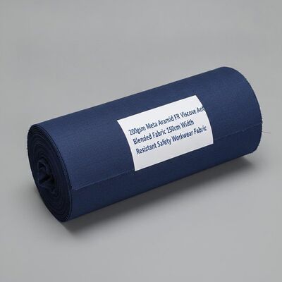 200gsm Meta Aramid FR Viscose Kain Campuran Anti-statis Lebar 150cm Kain Pakaian Kerja Keselamatan Tahan Api