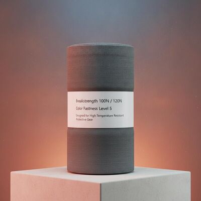 Kekuatan pecah 1000N 1200N Kain Meta Aramid Kekuatan warna Tingkat 5 Dirancang untuk peralatan pelindung tahan suhu tinggi