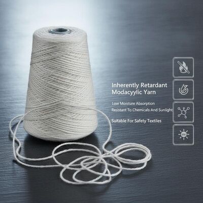 Inherently Flame Retardant Modacrylic Yarn Low Moisture Absorption Tahan terhadap bahan kimia dan sinar matahari Cocok untuk tekstil keselamatan