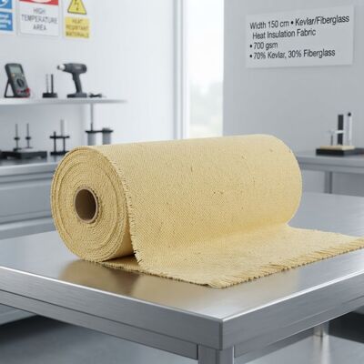 Kain Isolasi Panas Kevlar Fiberglass dengan Ketahanan Suhu Tinggi, Tahan Api, dan Tahan Sobek