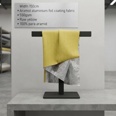 Kain Pelapis Aluminium Foil Aramid dengan Kekuatan Tarik Tinggi Tahan Api dan Tahan Suhu Tinggi