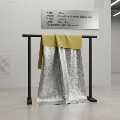 Kain Pelapis Aluminium Foil Aramid dengan Kekuatan Tarik Tinggi Tahan Api dan Tahan Suhu Tinggi