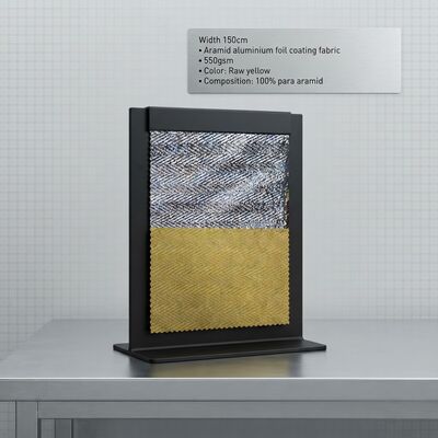 Kain Pelapis Aluminium Foil Aramid dengan Kekuatan Tarik Tinggi Tahan Api dan Tahan Suhu Tinggi