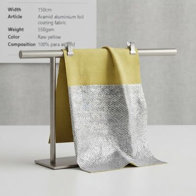 Kain Pelapis Aluminium Foil Aramid dengan Kekuatan Tarik Tinggi Tahan Api dan Tahan Suhu Tinggi