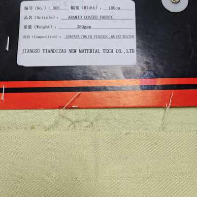 280gm 150cm Lebar 23% Para Aramid 70% FR Viskosa 6% Polyester Campuran tahan api Meta Aramid Kain untuk Pakaian Pelindung