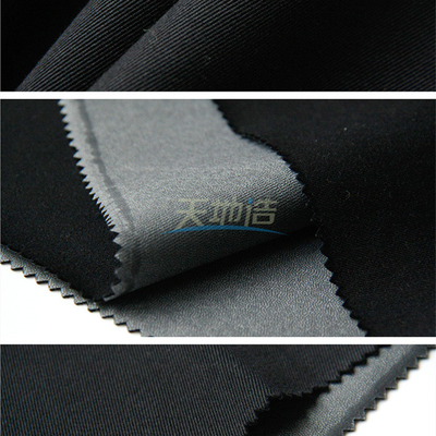 Hitam 280gsm Kain Serat Aramid Meta 93/5/2 Dengan Lapisan PU