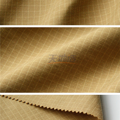 Kain Meta Aramid Polos Coklat Kekuningan 205gsm Untuk Pakaian Pemadam Kebakaran