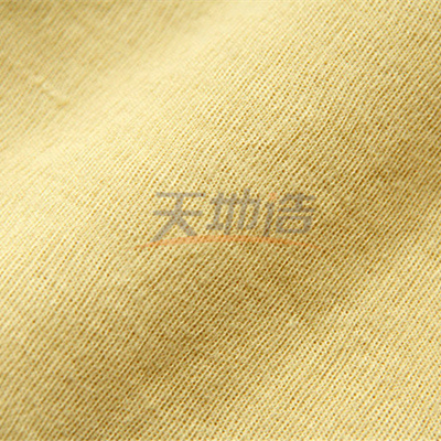 100% Para Aramid Fabric 220gsm Raw Yellow Untuk Sarung Tangan Anti Cut Anti Stab