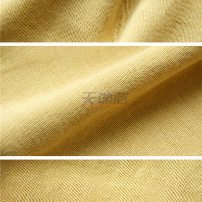 100% Para Aramid Fabric 220gsm Raw Yellow Untuk Sarung Tangan Anti Cut Anti Stab