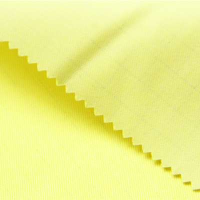 300gsm Modacrylic Cotton Antistatic Fabric Fluorescent Yellow Untuk Pakaian Pelindung