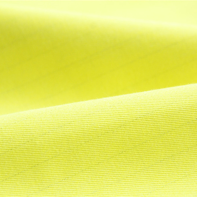 300gsm Modacrylic Cotton Antistatic Fabric Fluorescent Yellow Untuk Pakaian Pelindung