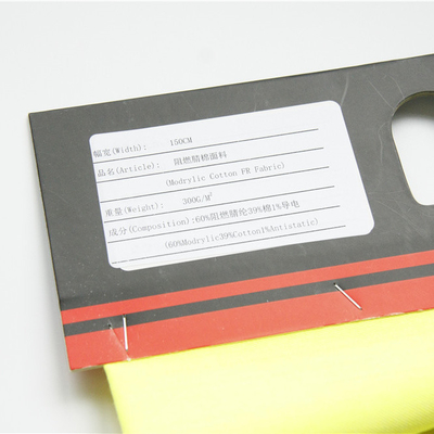 300gsm Modacrylic Cotton Antistatic Fabric Fluorescent Yellow Untuk Pakaian Pelindung