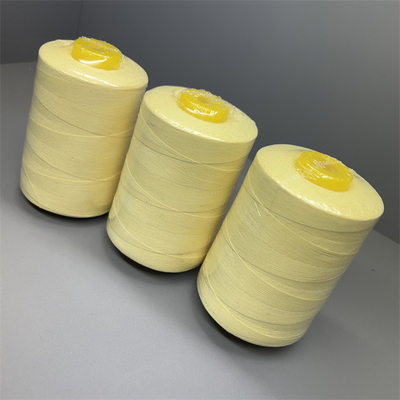 Ne20/3 Benang Jahit Para Aramid NFPA1971 Kuning Mentah Untuk Sabuk Konveyor Industri