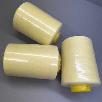Ne20/3 Benang Jahit Para Aramid NFPA1971 Kuning Mentah Untuk Sabuk Konveyor Industri