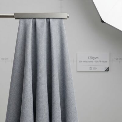 50% Meta-Aramid 50% Viscose FR Lapisan Kain - Tahan Api Permanen 120 gsm untuk Pakaian Pelindung